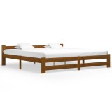 Cumpara ieftin Cadru de pat, maro miere, 200x200 cm, lemn masiv de pin