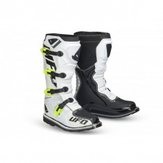 MBS Cizme Motocross / Enduro UFO Plast OBSIDIAN culoare alb/negru, marimea 47, Cod Produs: BO006W47