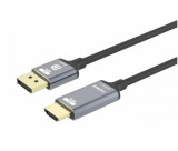 Cablu Displayport la HDMI 8K60Hz/4K144Hz T-T 2m, kportadk05-02, Oem