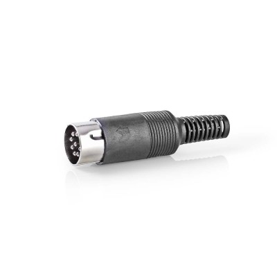 Conector DIN Nedis 6-pini tata 1buc negru CAVC20903BK foto