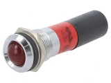 Lampă de Control LED Roșie 230V &Oslash;14mm Metal Plastic