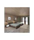 Dormitor Hera, 5 Piese, 2 x Pat , 2Noptiere, Dulap, Culoare Wenge/Alb 90x200cm