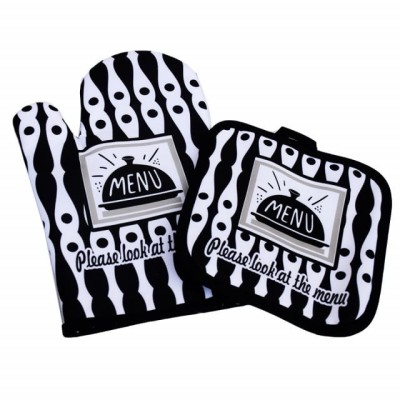 Set manusa de bucatarie Pufo Menu cu suport pentru vase fierbinti foto