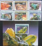 REPUBLiCA CONGO-cristale,minerale-serie 6 v.+ 1 colita-DANTELATE- MNH**-RDC 021