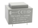 Transformator &icirc;ncapsulat 2VA 230VAC 24V 83,3mA PCB IP00