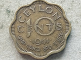 CEYLON-10 CENTS 1944