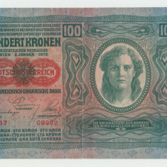 AUSTRIA - UNGARIA - 100 Kronen/Korona/Coroane 1912 TIP B , B1.28