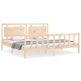Cumpara ieftin Cadru de pat fara saltea, 200x200 cm, lemn masiv pin