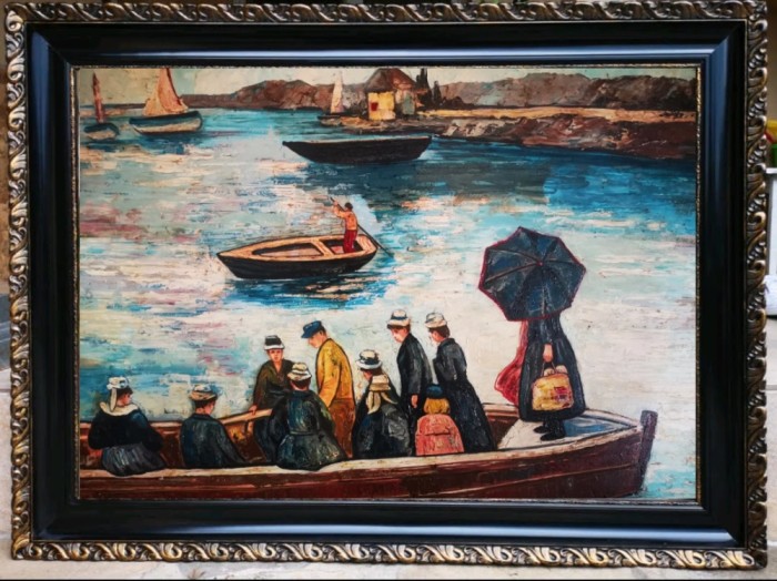 Tablou Port &icirc;n Bretania semnat Tibor Erno