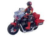 Motocicleta de politie rosie cu sunete si lumini