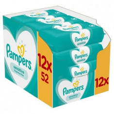 Servetele umede Pampers Sensitive, (12x52), 624 buc foto