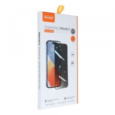 Folie de protectie Ecran Privacy Veason pentru Apple iPhone 15 Pro Max, Sticla Securizata, Full Glue, 6D