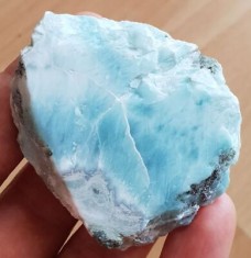 Larimar cristal deosebit 100% natural in forma bruta 68 g-Unicat! foto