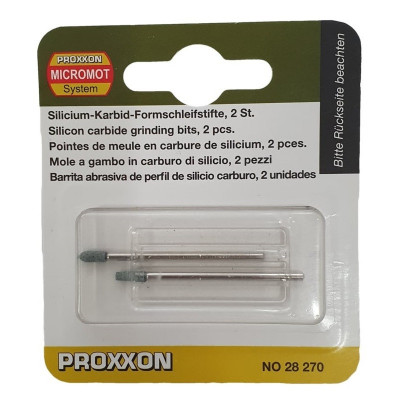 Set biaxuri din carbura de siliciu de forma cilindrica Micromot Proxxon 28270, O2.5 mm, 2 piese foto