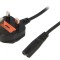 Cablu Alimentare 1.8m Negru 2x0.75mm2 BS 1363 la IEC C7