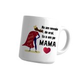Cana alba personalizata &quot;Nu am nevoie de eroi. Eu o am pe mama&quot;, INOVATIX&reg;. 330ml, Oem