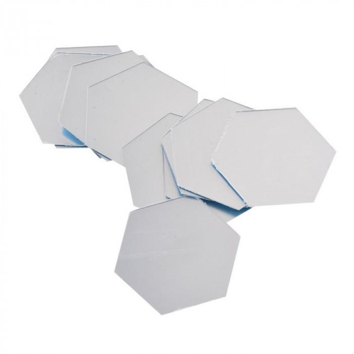 Oglinda Design Hexagon Acrilica Cristal &amp; Diamant - 11.5 cm - 1 bucata