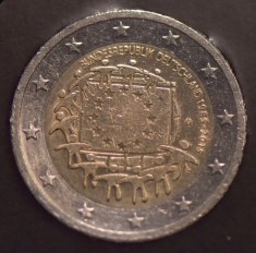 2 euro Germania 2015 D - drapel european foto