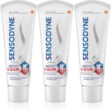 Sensodyne Sensitivity &amp; Gum Whitening pasta de dinti pentru albire pentru a proteja dintii si gingiile 3x75 ml