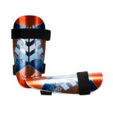 Cumpara ieftin Aparatori tibie fotbal Joma Defense albastre, protectii rezistente cu fixare elastica EVA, exterior polipropilena