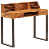 Cumpara ieftin Birou, 110x50x94 cm, lemn masiv de acacia si otel