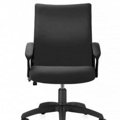 Scaun de birou ergonomic cu spatar si sezut cu marimi generoase, negru OMC