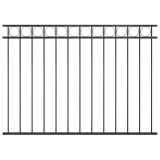 vidaXL Panou de gard ASSEN din oțel, 1,7x1,2 m, negru 146318