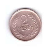 Moneda Columbia 2 pesos 1980, stare buna, curata