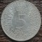 (A864) MONEDA DIN ARGINT GERMANIA - 5 MARK 1967, LIT F, 11,2 GRAME. PURITATE 625