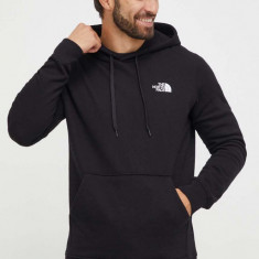 The North Face hanorac de bumbac Simple Dome bărbați, culoarea negru, cu glugă, cu imprimeu NF0A7X1JJK31