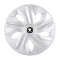 Set 4 Capace Roti potrivite jantelor de 14 inch, pentru Skoda Alb Negru model Luna Crom