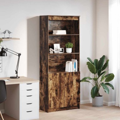 vidaXL Dulap &amp;icirc;nalt, stejar fumuriu, 70x35x180 cm, lemn prelucrat 3328475 foto