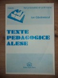 Texte pedagogice alese- Ion Gavanescul