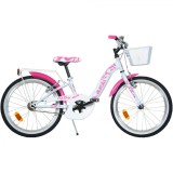 Bicicleta copii Dino Bikes 20&quot; City Smarty alb