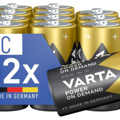 Set 12 Baterii VARTA Baby Power on Demand C, alcaline - NOU