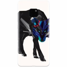 Husa silicon pentru Huawei Mate 20, Abstract Wolf