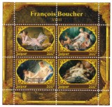 Cumpara ieftin Timbre 2018 Picturi Nuduri Celebre Francois Boucher, Bloc MNH, Colectie Artă, Tematică Nud, Emisiune Rară
