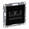 Priza dubla RJ45 UTP CAT5E Legrand Suno negru 721451