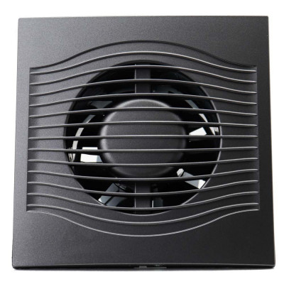 Ventilator baie SLIM 4C &amp;Oslash;100, Super Silent, Clapeta antiretur, Motor Long Life 40000h, Debit 90mc/h, Dark Gray Metal foto