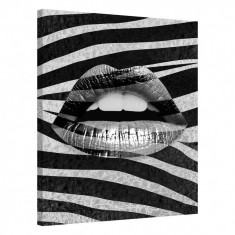 Tablou Canvas, Tablofy, Zebra Lips, Printat Digital, 90 × 120 cm