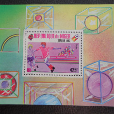 Niger -Camp mond de fotbal Spania 1982-bloc nestampilat MNH