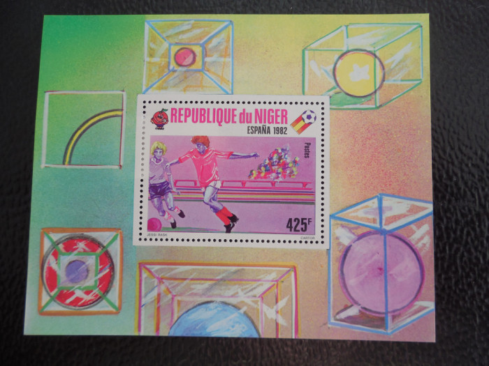 Niger -Camp mond de fotbal Spania 1982-bloc nestampilat MNH