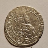 Austria 3 kreuzer 1700 CB argint Leopold l