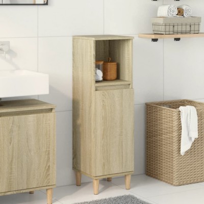 vidaXL Dulap de baie, stejar sonoma, 30x30x100 cm, lemn prelucrat 849659 foto