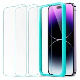 Folie pentru iphone 14 pro max set 3 esr tempered glass, clear