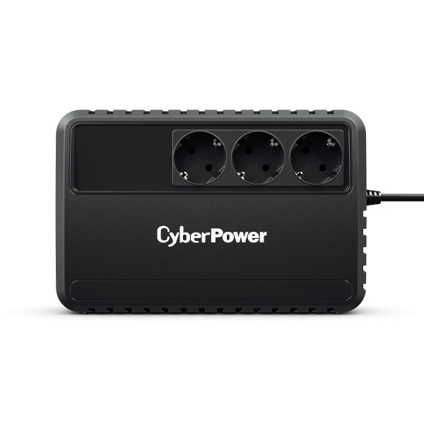 UPS CYBER POWER Line Int. fara management, 650VA/ 360W, AVR, 3 x socket Schuko, indicatie status cu LED, 1 x baterie 12V/5Ah, Backup: 21-35 min, incar