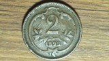 Austria Imperiu Habsburgic - moneda de colectie istorica - 2 heller 1893 - foarte frumoasa !