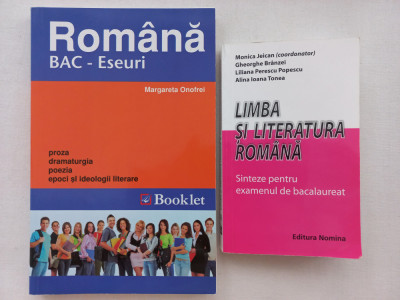 ROMANA- BAC- ESEURI- MARGARETA ONOFREI + LIMBA SI LITERATURA ROMANA. SINTEZE BAC foto