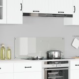 VidaXL Contrablat bucătărie transparent 110x40x0.6cm sticlă securizată