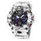 Ceas de mana barbatesc Smael Alb Militar Sport Alarma Cronometru Digital Analog Quartz